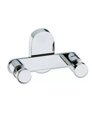 Patère murale Double Lucido - Inox Brillant