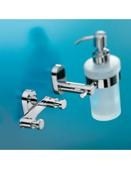 Patère murale Double Lucido - Inox Brillant