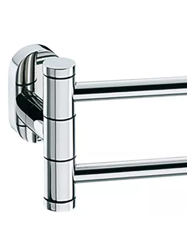 Porte Serviette Mural double Articulé - Lucido - 43cm - Inox Brillant