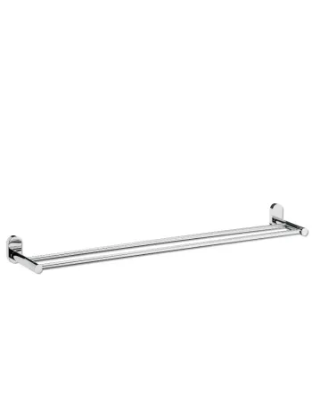 Porte Serviette Mural Double - Lucido 75cm - Inox Brillant