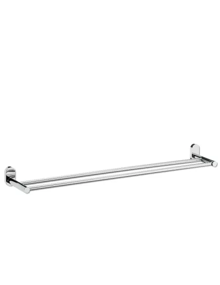 Porte Serviette Mural Double - Lucido 75cm - Inox Brillant