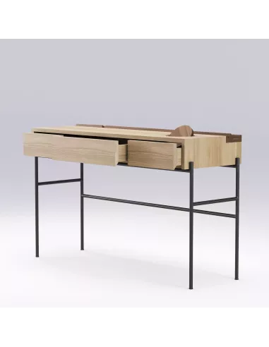 Console minimaliste en chêne Massif - Concierge - Faite main - Wewood