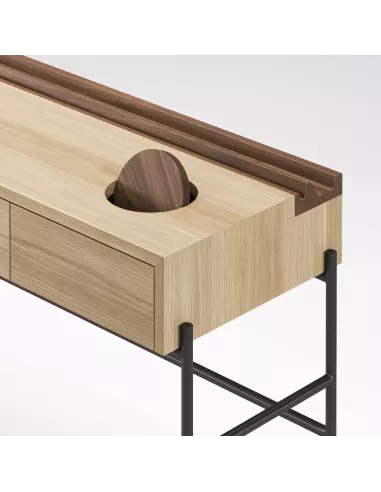 Console minimaliste en chêne Massif - Concierge - Faite main - Wewood