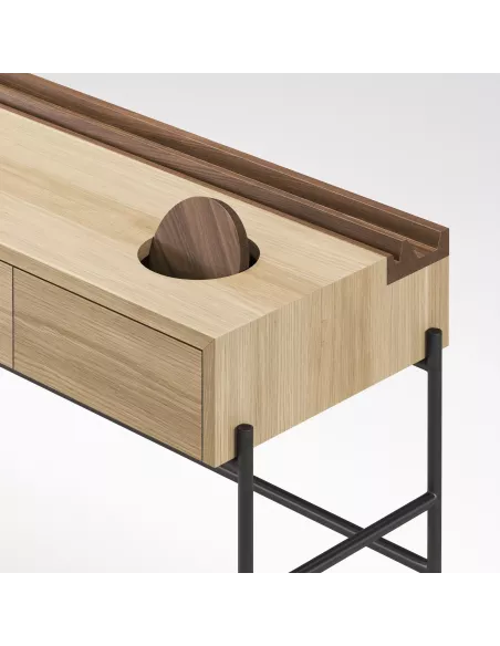 Console minimaliste en chêne Massif - Concierge - Faite main - Wewood