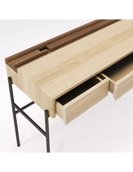 Console minimaliste en chêne Massif - Concierge - Faite main - Wewood
