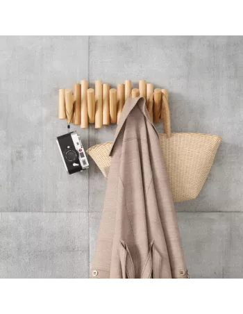 Picket rail Umbra porte manteau en bois 5 crochets 2