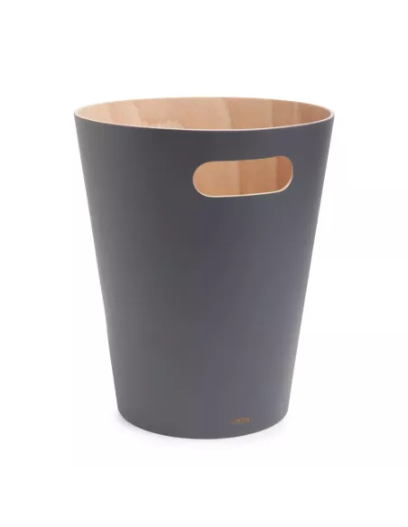 Corbeille à Papier en Bois Woodrow Grise