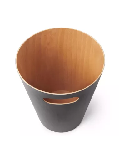 Corbeille à Papier en Bois Woodrow Grise