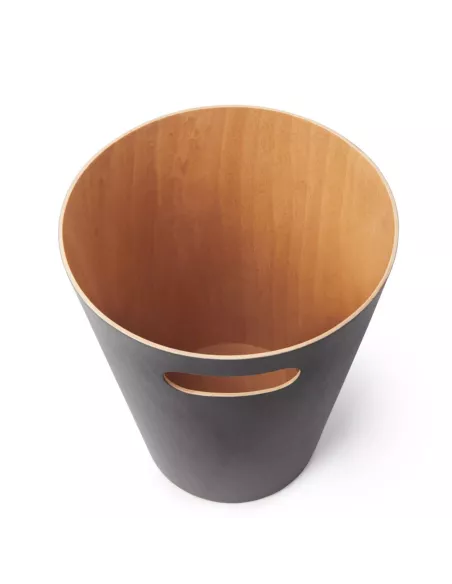 Corbeille à Papier en Bois Woodrow Grise