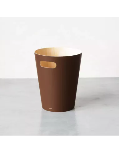 Corbeille à Papier en Bois Woodrow Marron