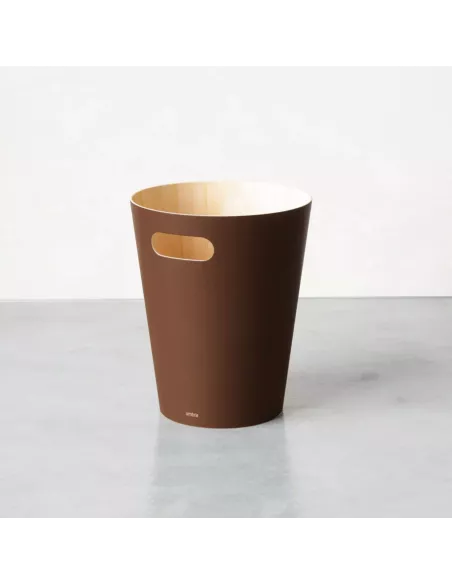 Corbeille à Papier en Bois Woodrow Marron