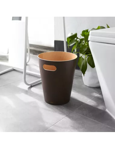 Corbeille à Papier en Bois Woodrow Marron