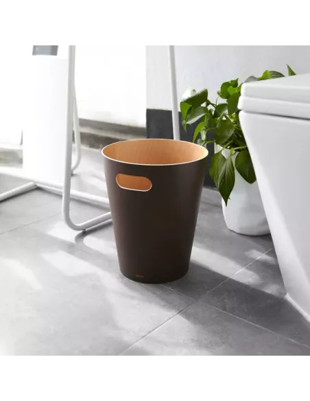 Corbeille à Papier en Bois Woodrow Marron