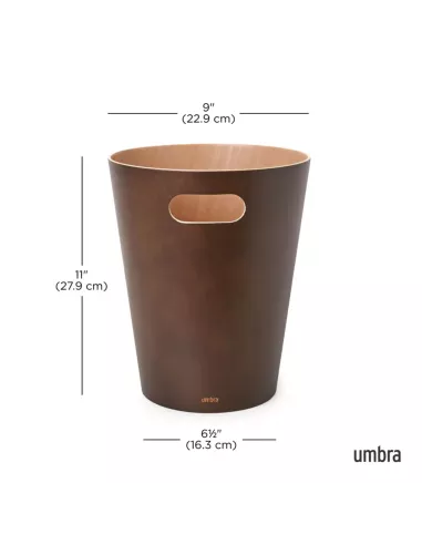 Corbeille à Papier en Bois Woodrow Marron