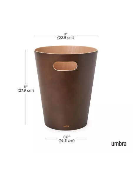 Corbeille à Papier en Bois Woodrow Marron
