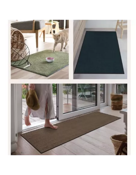 Tapis absorbant et antidérapant Uni - 7 tailles et 10 Couleurs au choix