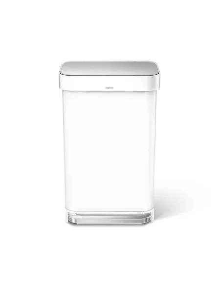 Poubelle Design à Pédale Rectangulaire 45L Inox Brossé - Simplehuman Poubelle Design à Pédale Rectangulaire 45L Inox Brossé - Simplehuman