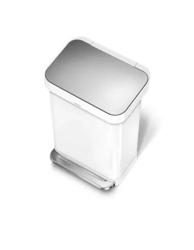 Poubelle Design à Pédale Rectangulaire 45L Inox Brossé - Simplehuman