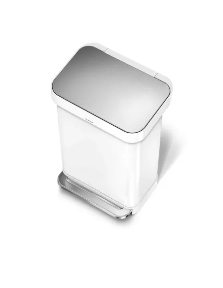 Poubelle Design à Pédale Rectangulaire 45L Inox Brossé - Simplehuman Poubelle Design à Pédale Rectangulaire 45L Inox Brossé - Simplehuman