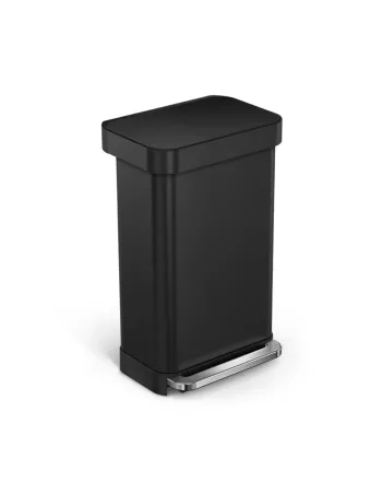 Poubelle Design à Pédale Rectangulaire 45L Inox Brossé - Simplehuman