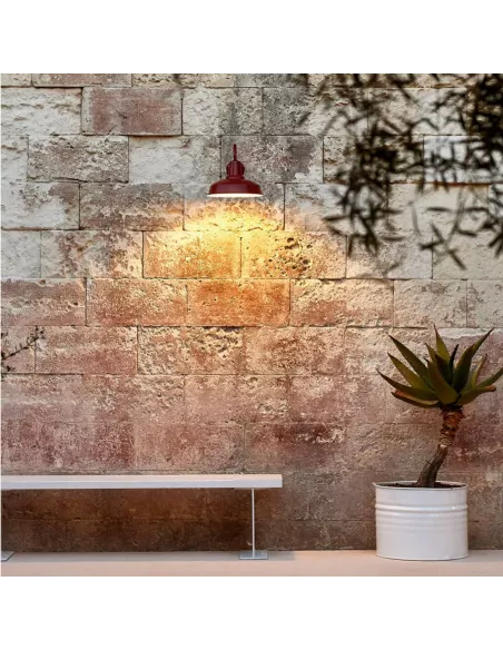 Applique Murale Intérieur/Extérieur Barn - ⌀36cm x 53cm - Orange foncé