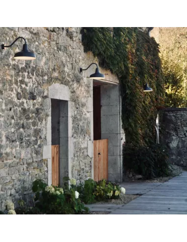 Applique Murale Intérieur/Extérieur Barn - ⌀36cm x 53cm - Noir