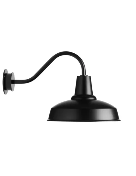 Luminaire intérieur ou extérieur Barn Noir fait main grand diamètre 36cm