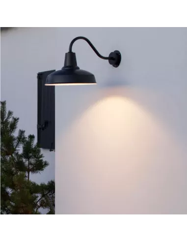 Applique Murale Intérieur/Extérieur Barn - ⌀36cm x 53cm - Noir