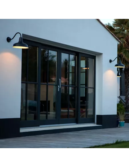 Applique Murale Intérieur/Extérieur Barn - ⌀36cm x 53cm - Noir