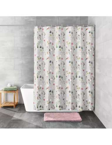 Rideau de Douche Hydrofuge Flores - Kleine Wolke
