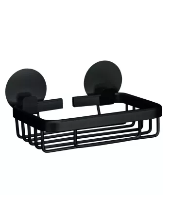 Porte Savon Mural Auto-Adhésif Rocco Noir - Kleine Wolke