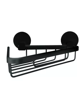 Panier Angle de Douche Auto-Adhésif Rocco Noir - Kleine Wolke 2