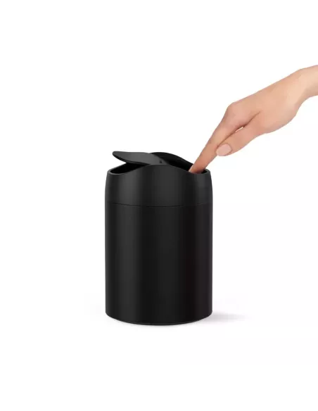 Mini Poubelle à bascule - 1,5L  - Noir Mat