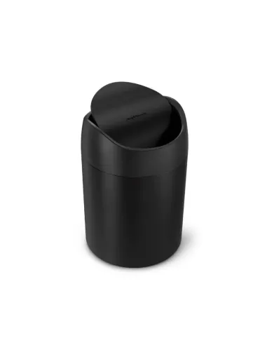 Mini Poubelle à bascule - 1,5L  - Noir Mat