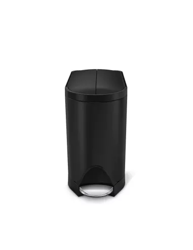 Poubelle Papillon à pédale - 10L - Noir Mat