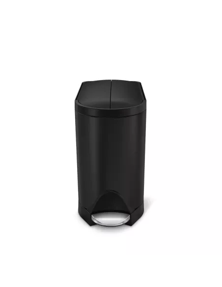 Poubelle Papillon à pédale - 10L - Noir Mat