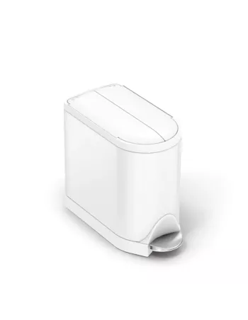 Poubelle Papillon à pédale - 10L - Blanc