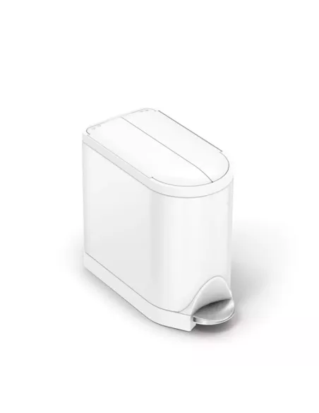 Poubelle Papillon à pédale - 10L - Blanc