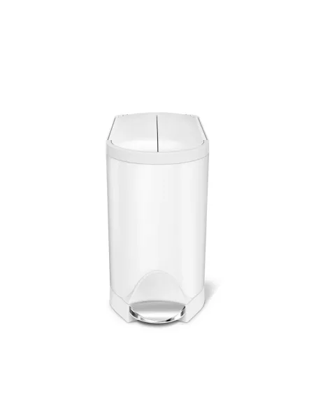 Poubelle Papillon à pédale - 10L - Blanc