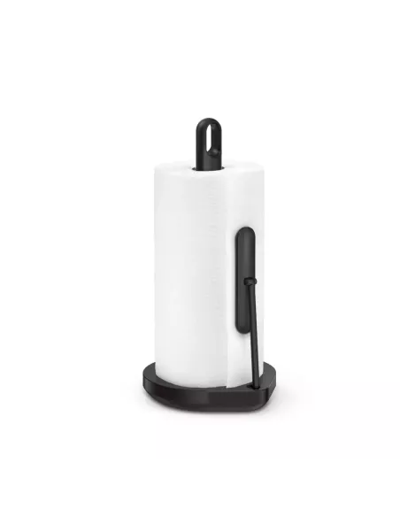 Porte Essuie-tout avec Bras de tension - Acier Noir Mat