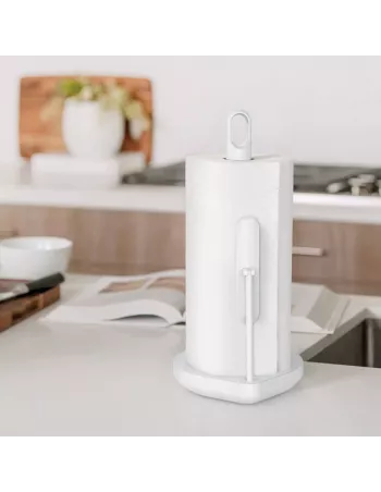 Porte Essuie-tout avec Bras de tension - Acier Blanc 2