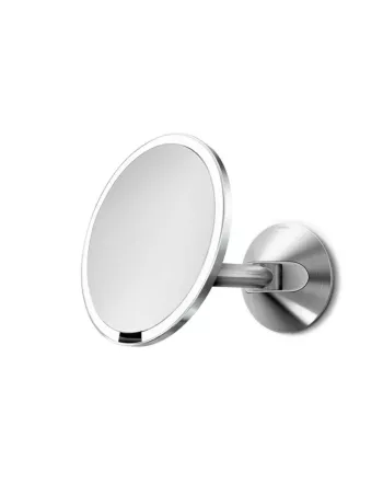 Miroir Mural Lumineux  -Grossissant X5 - Cablé- - Inox Brossé ST3003