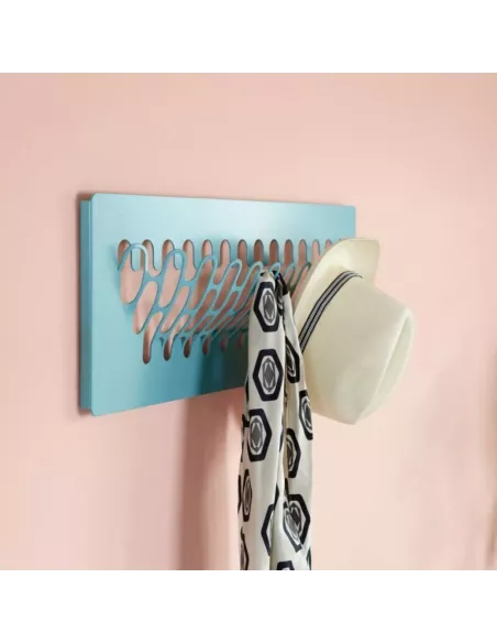 Porte Manteau Mural Design James Turquoise Pastel - Konstantin Slawinski
