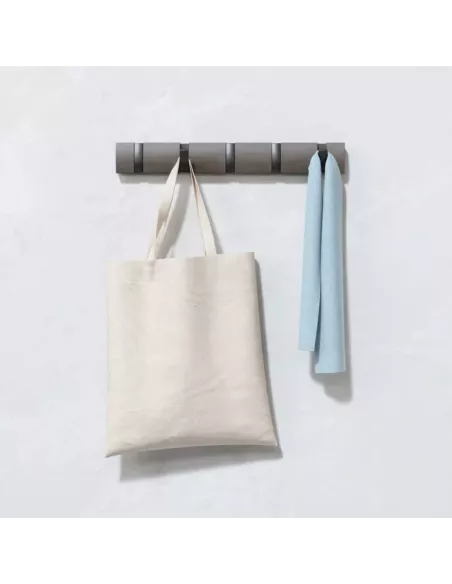 Porte Manteau Mural - Flip 5 crochets - Gris / Etain