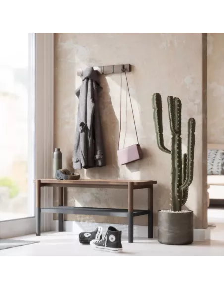 Porte Manteau Mural - Flip 5 crochets - Gris / Etain