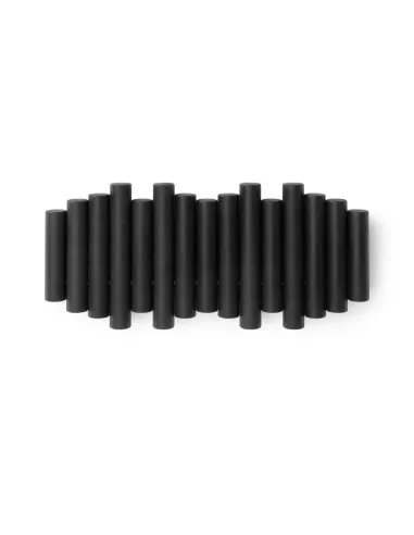 Porte Manteau Mural - Picket Rail Bois 5 crochets - Noir