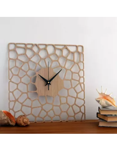 Horloge bois Design - Pebbles - 43cm