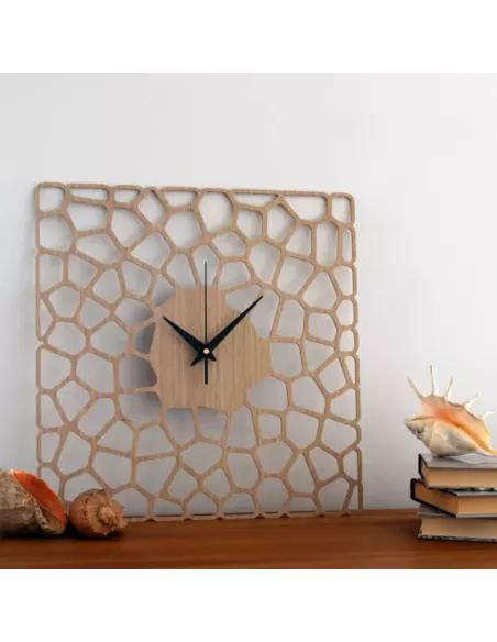 Horloge bois Design - Pebbles - 43cm