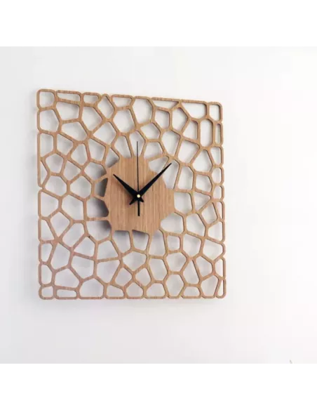 Horloge en bois découpe au laser et finition main 43 cm
