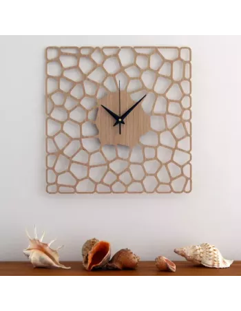 Horloge en bois découpe au laser et finition main 43 cm 2